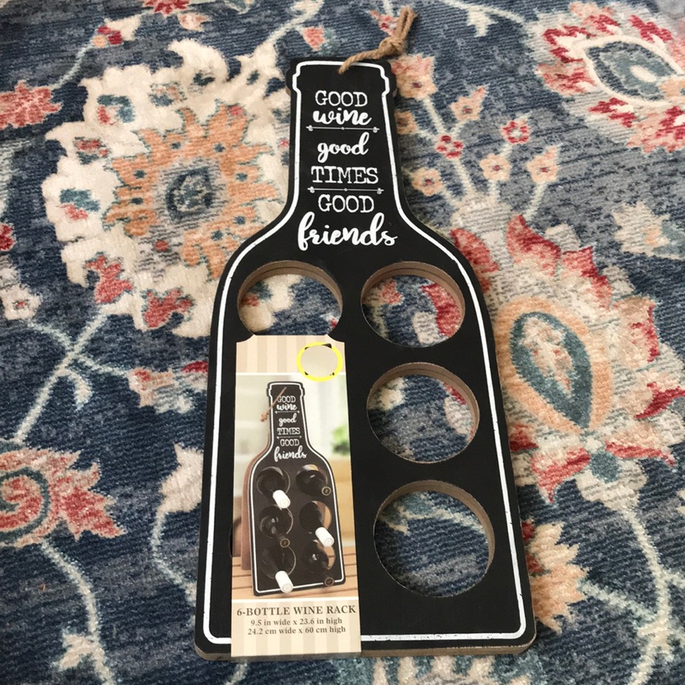 Good Wine Good Time Good Friends Wine Rack